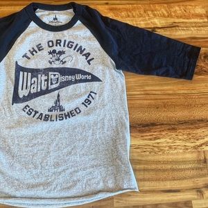 Disney Parks Pennant Raglan Baseball Tee Medium